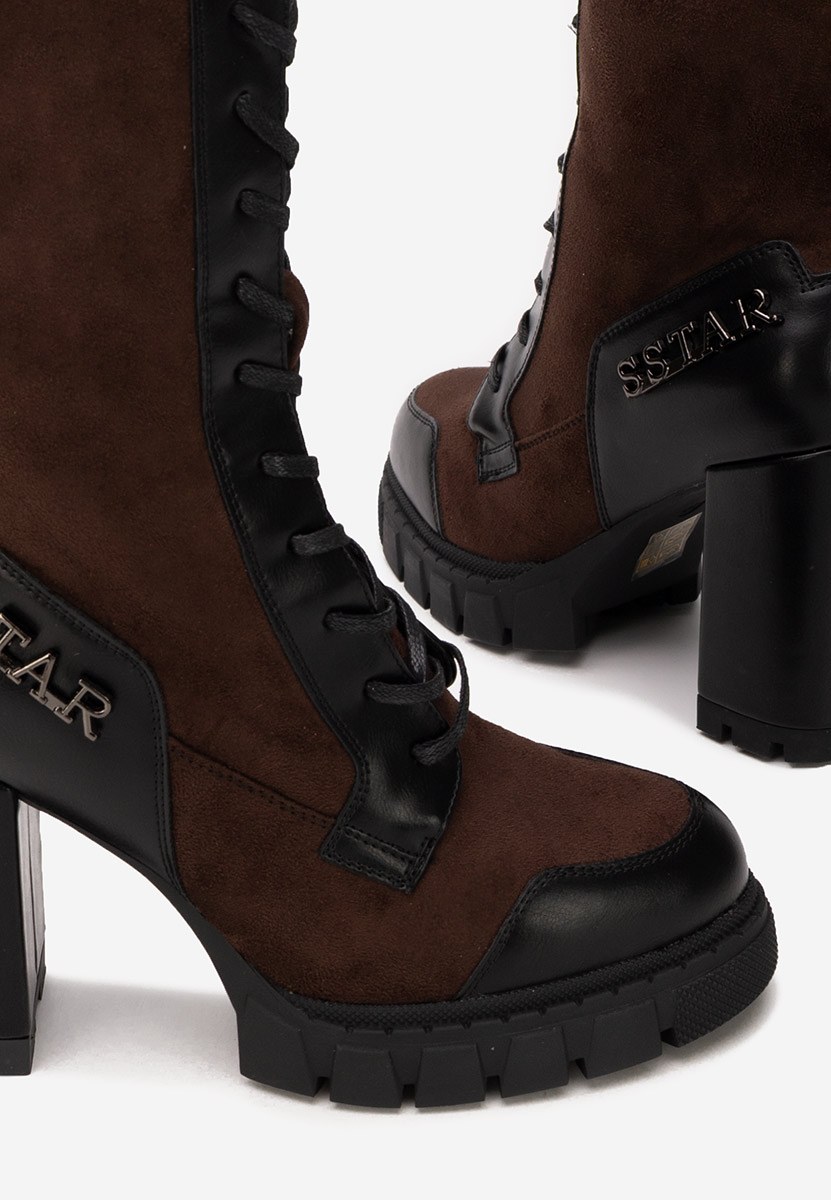 Боти на дебел ток Anahi кафяв