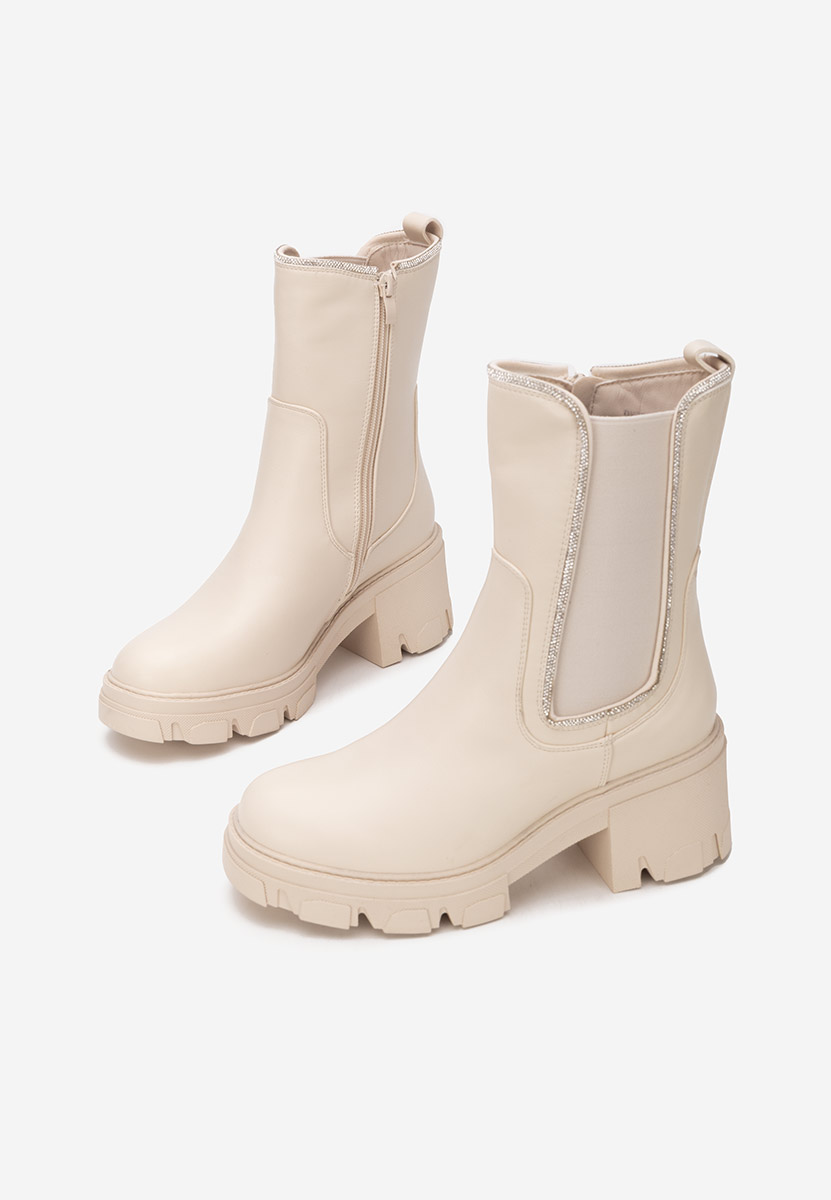 Дамски боти Justine бежов