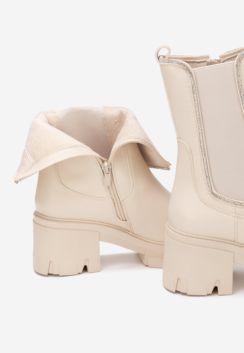 Дамски боти Justine бежов