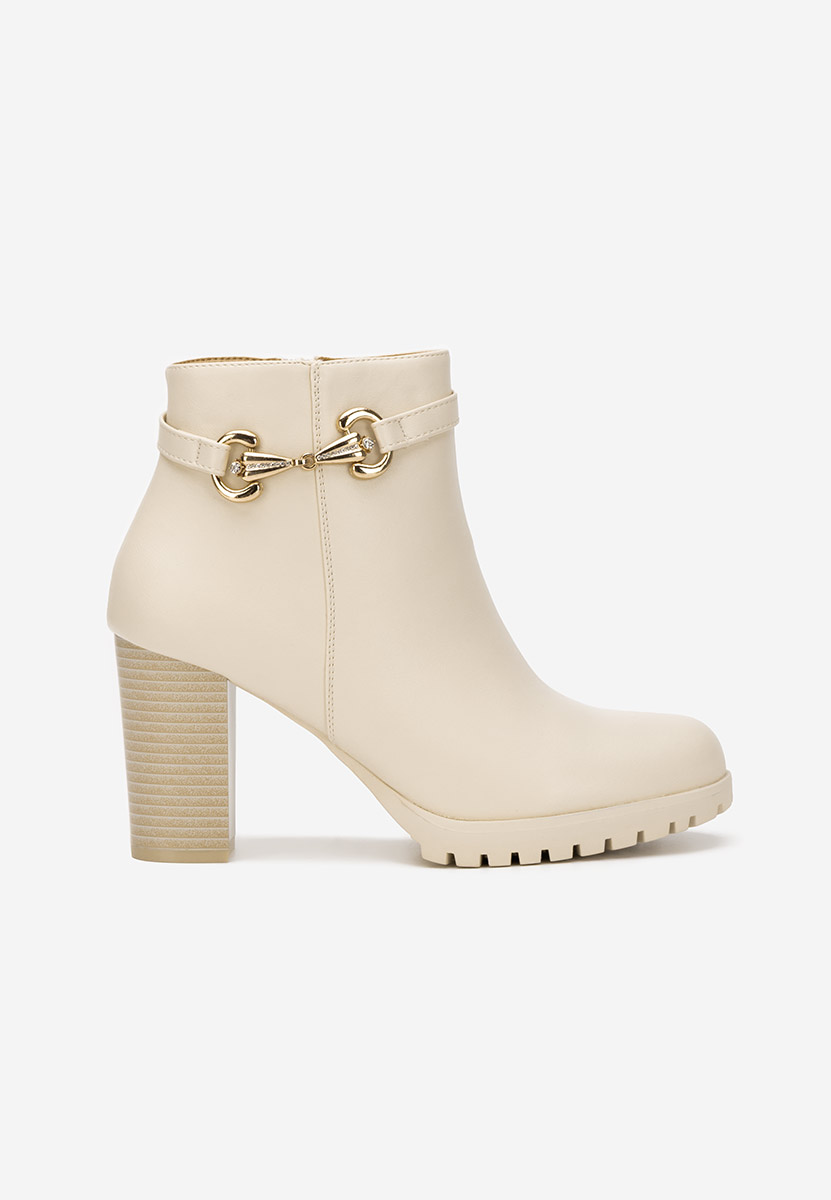 Боти на дебел ток Nesia бежов