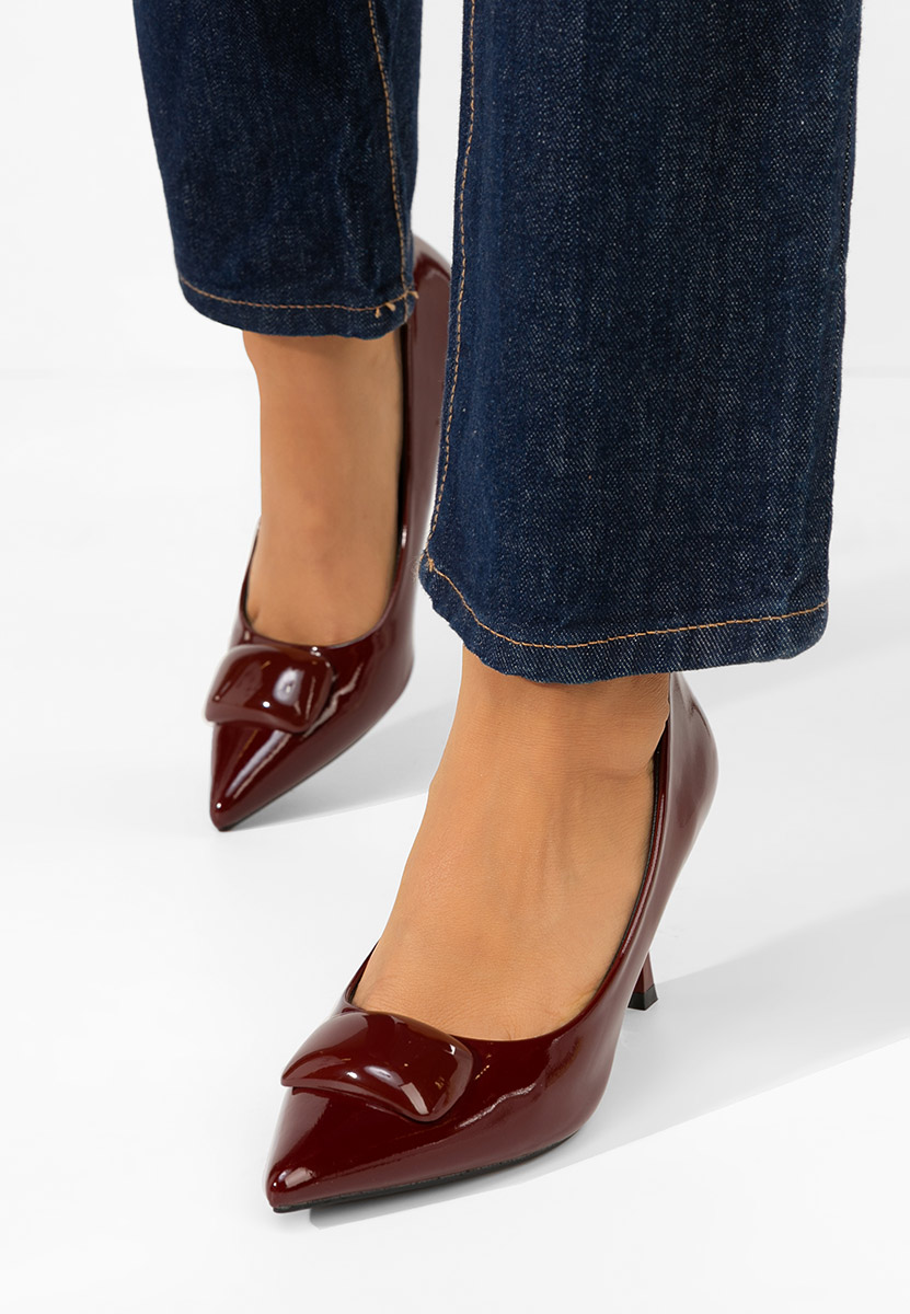 Обувки стилето Sonnia Винено червено