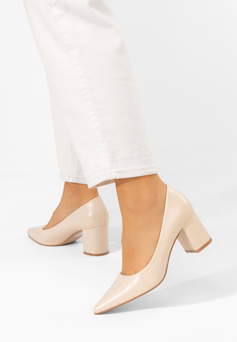 Oбувки с дебел ток Brivara бежов