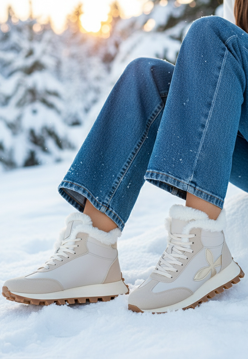 Дамски Зимни маратонки Ozia бежов