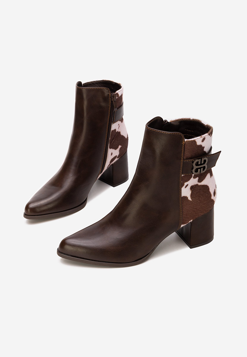 Боти на дебел ток Marivora кафяв