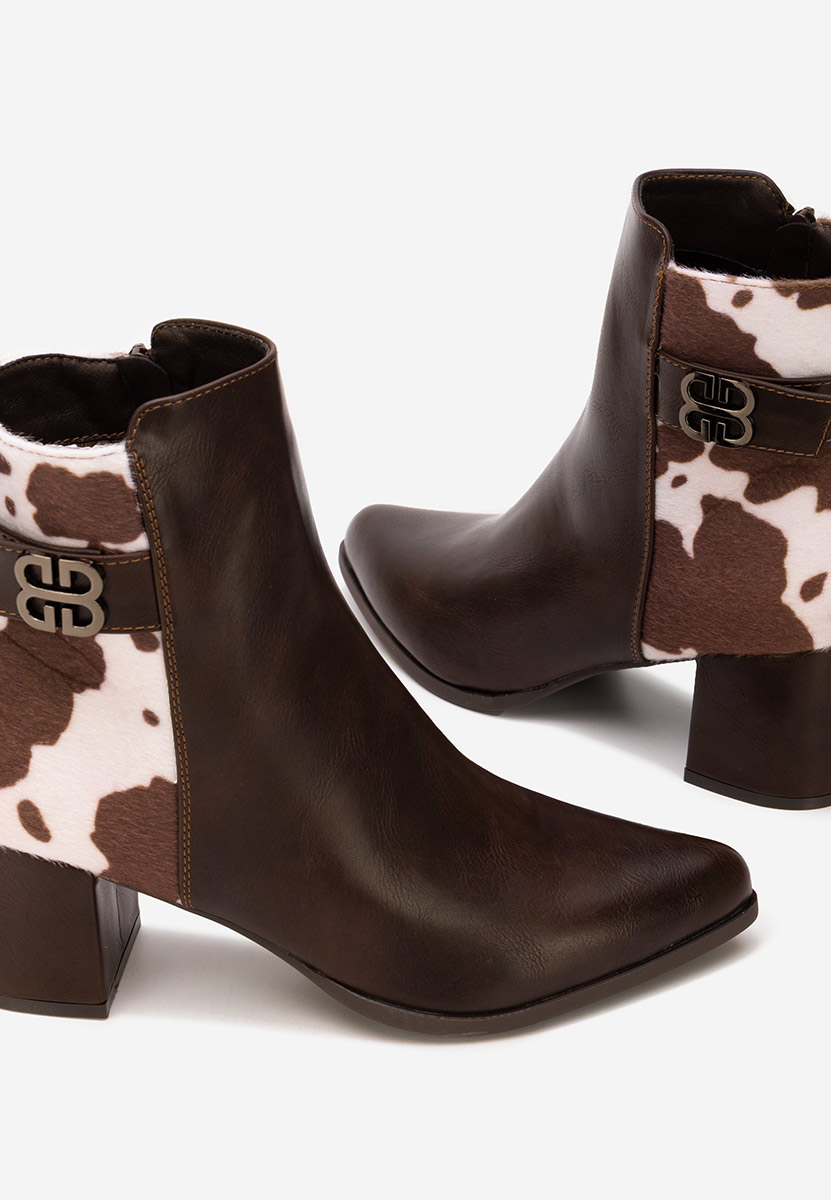 Боти на дебел ток Marivora кафяв