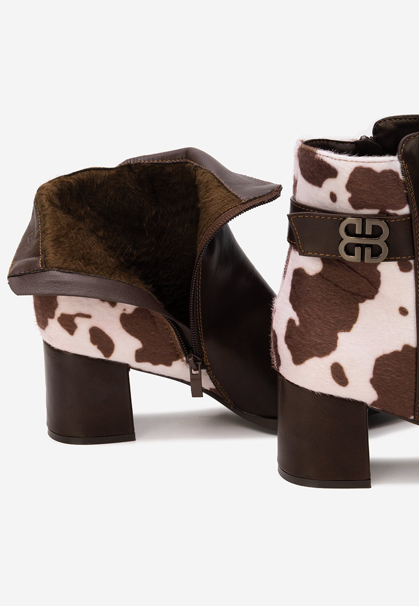 Боти на дебел ток Marivora кафяв