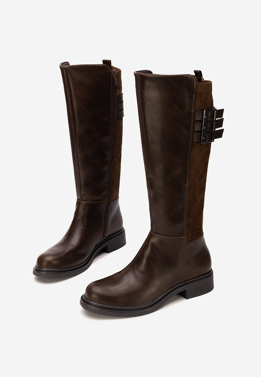 Дамски ботуши Ludica кафяв