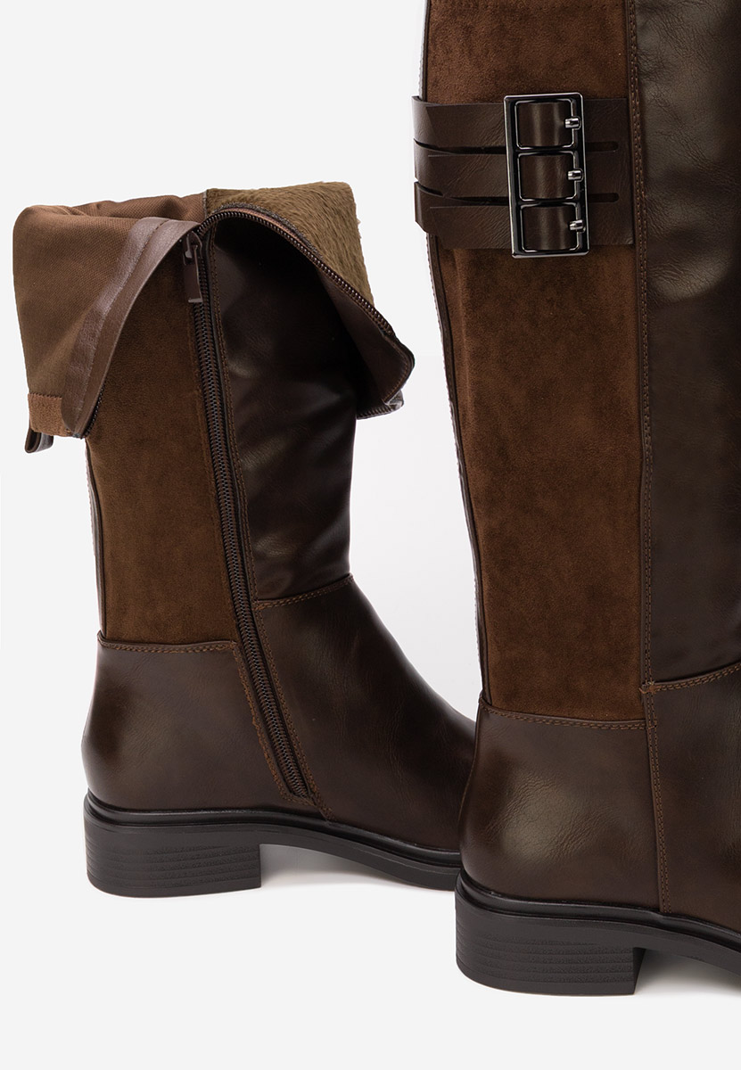 Дамски ботуши Ludica кафяв