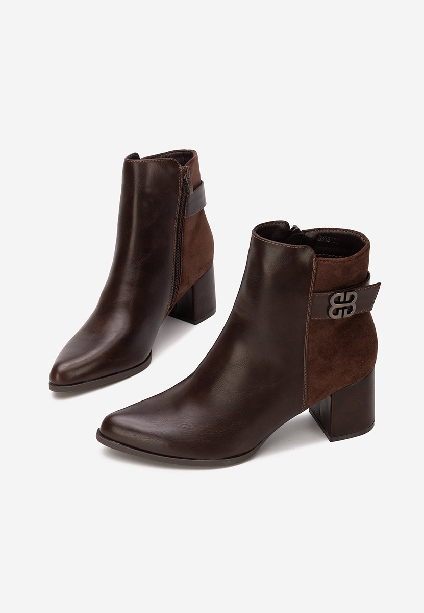 Боти на дебел ток Marivora V2 кафяв