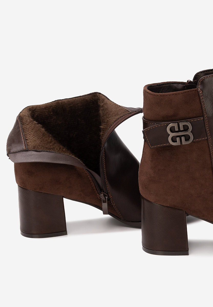 Боти на дебел ток Marivora V2 кафяв