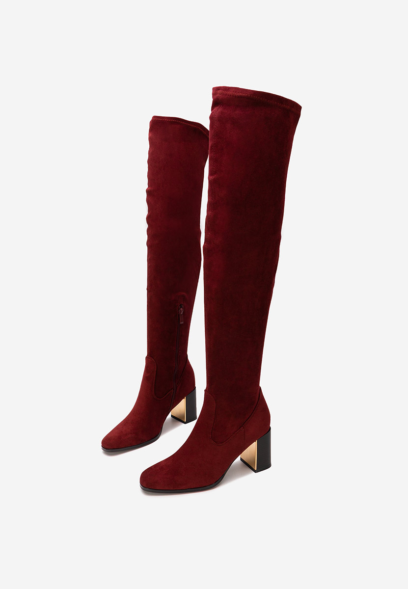 Чизми над коляното Jeanne V2 бордо