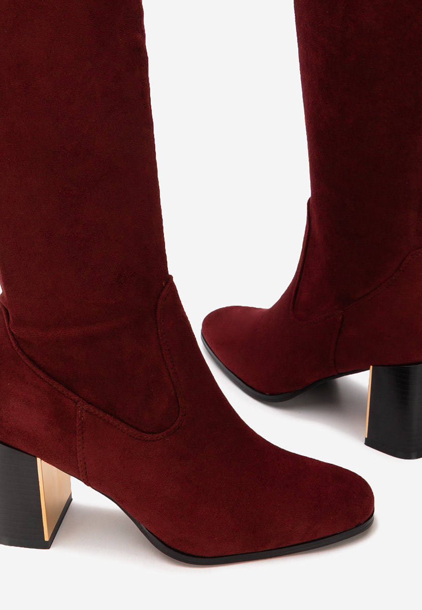 Чизми над коляното Jeanne V2 бордо