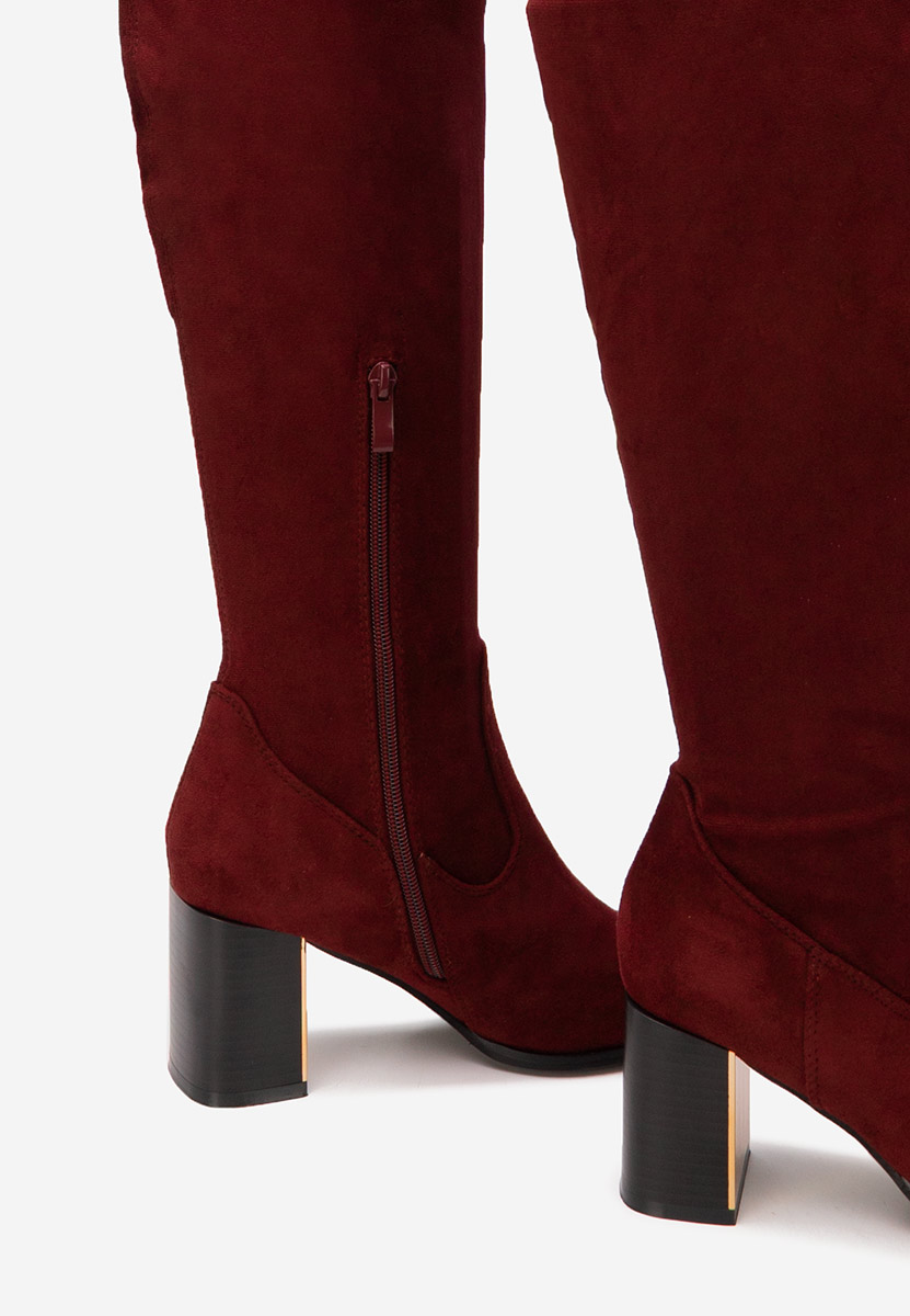 Чизми над коляното Jeanne V2 бордо