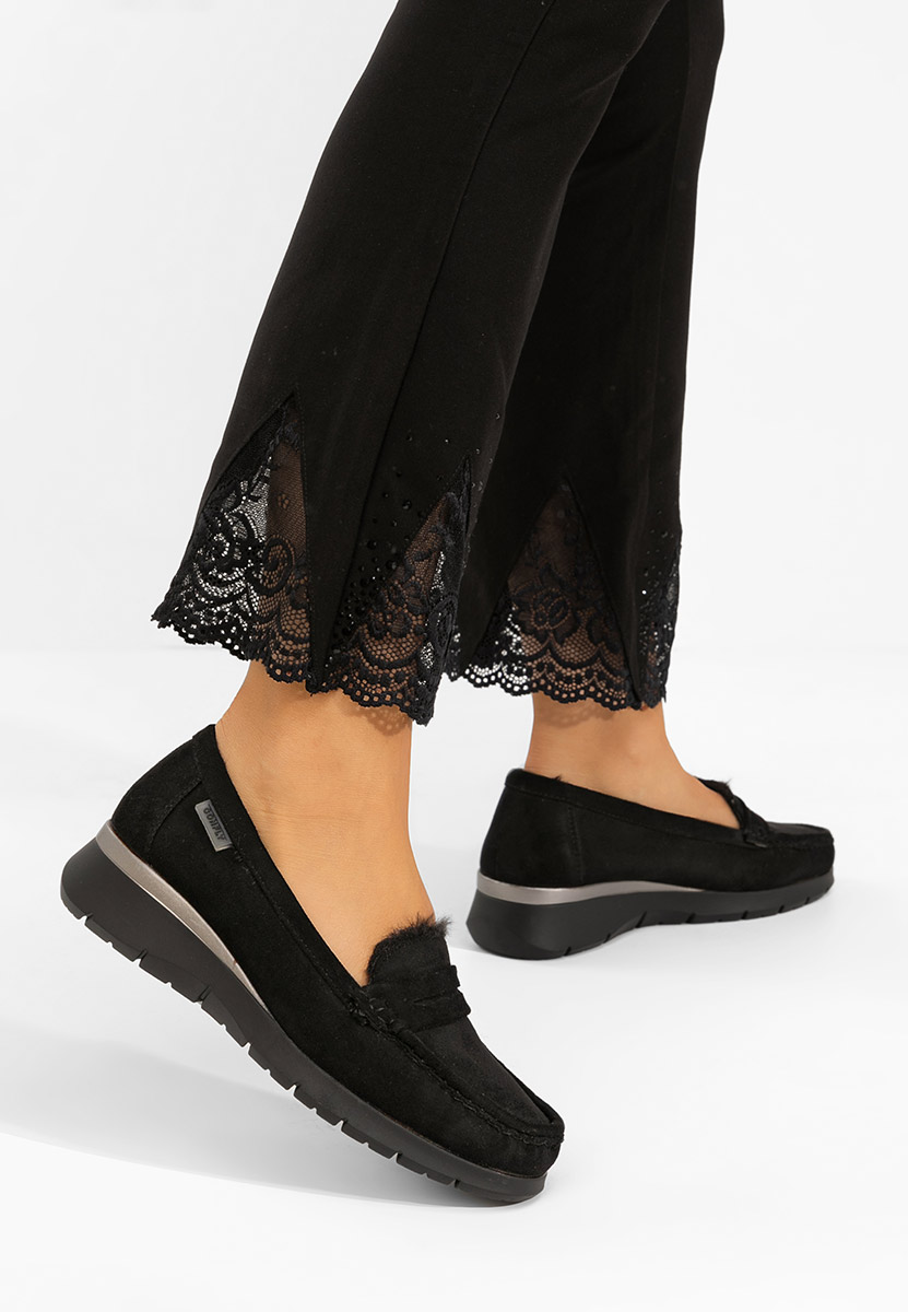 Mокасини на платформа Hazelia черни