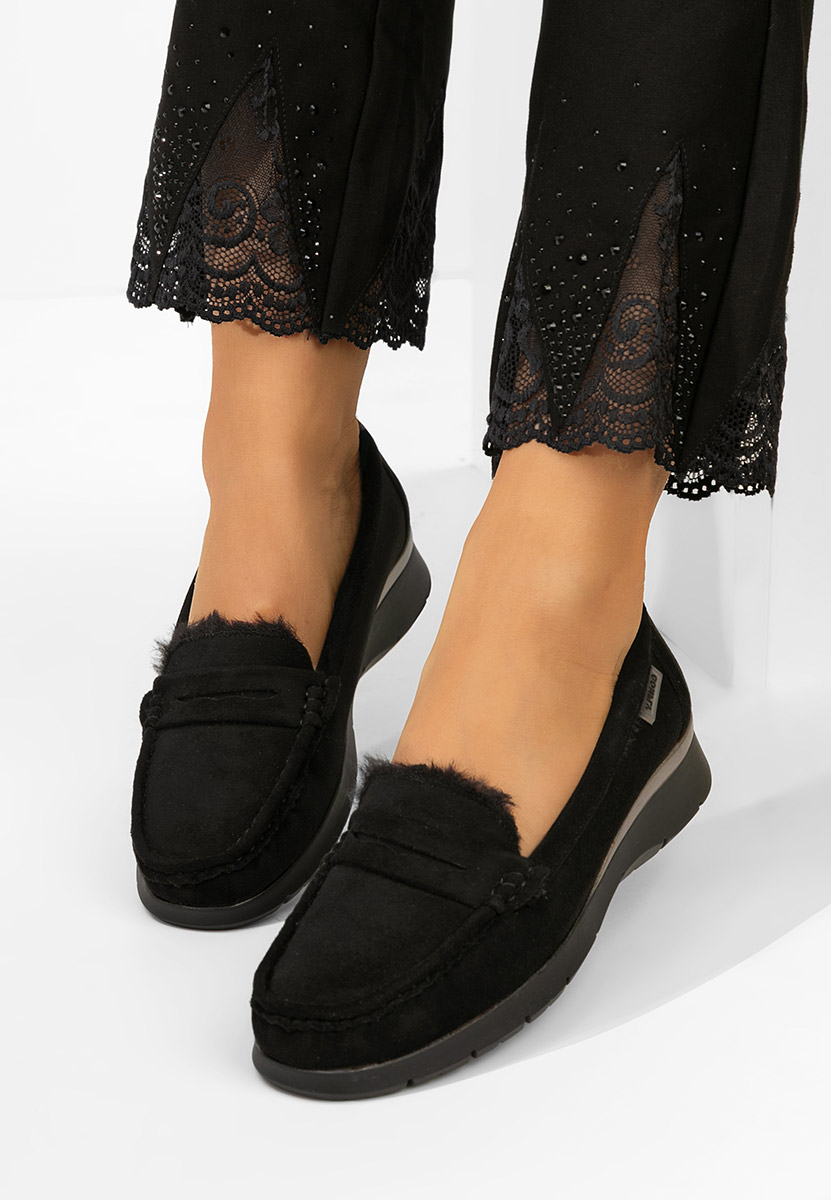 Mокасини на платформа Hazelia черни