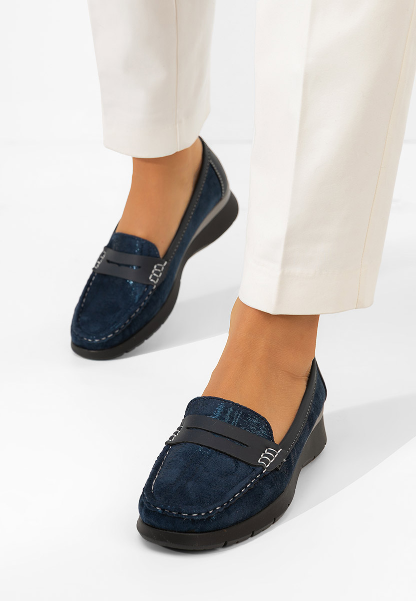 Дамски мокасини Martinea син