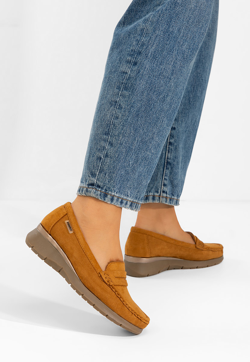 Mокасини на платформа Hazelia камел
