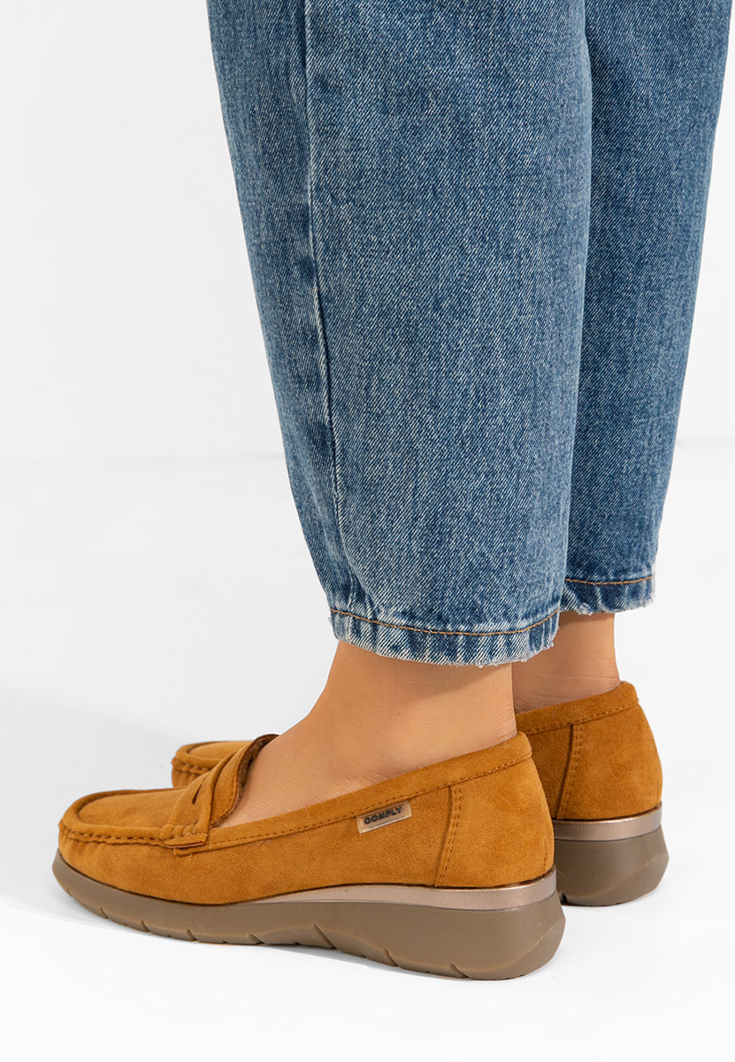 Mокасини на платформа Hazelia камел