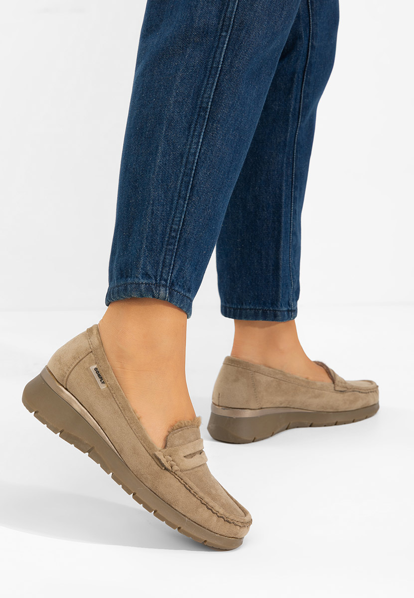 Mокасини на платформа Hazelia каки