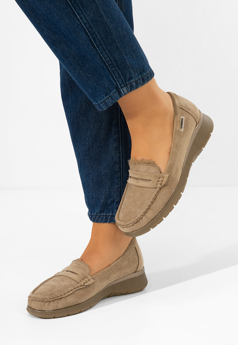 Mокасини на платформа Hazelia каки