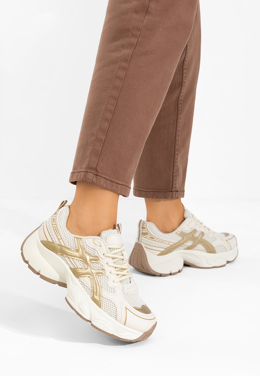 Cникърси на платформа Kaliora V2 бежов