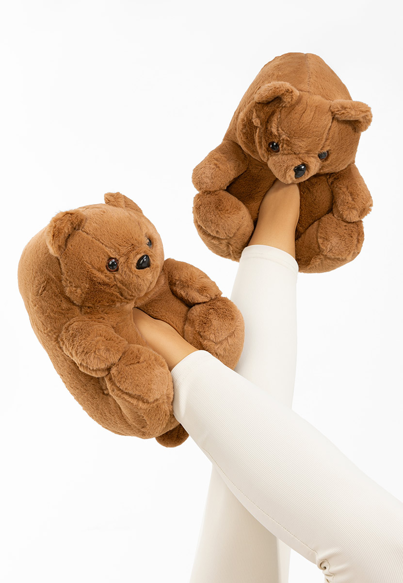 дамски домашни чехли Teddy каки дамски домашни чехли Teddy каки