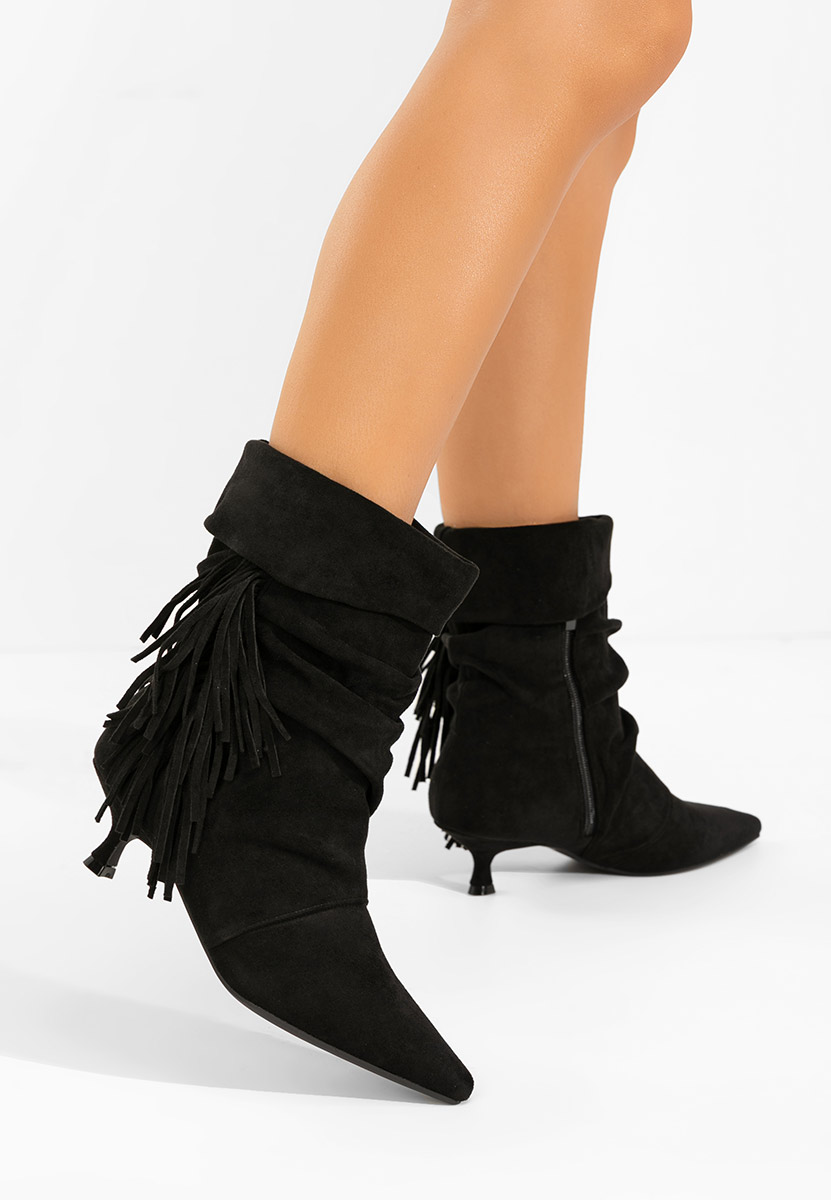 Дамски боти с ток Deizy черен