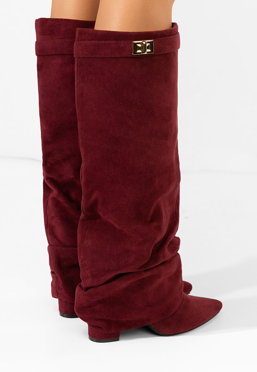 Висок чизми Arliena бордо