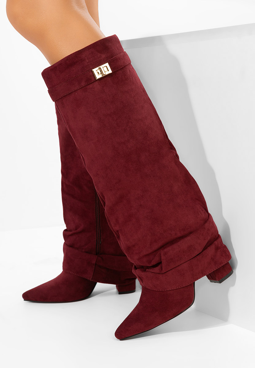 Висок чизми Arliena бордо