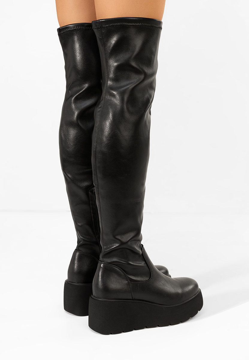 Чизми над коляното Adeona черен