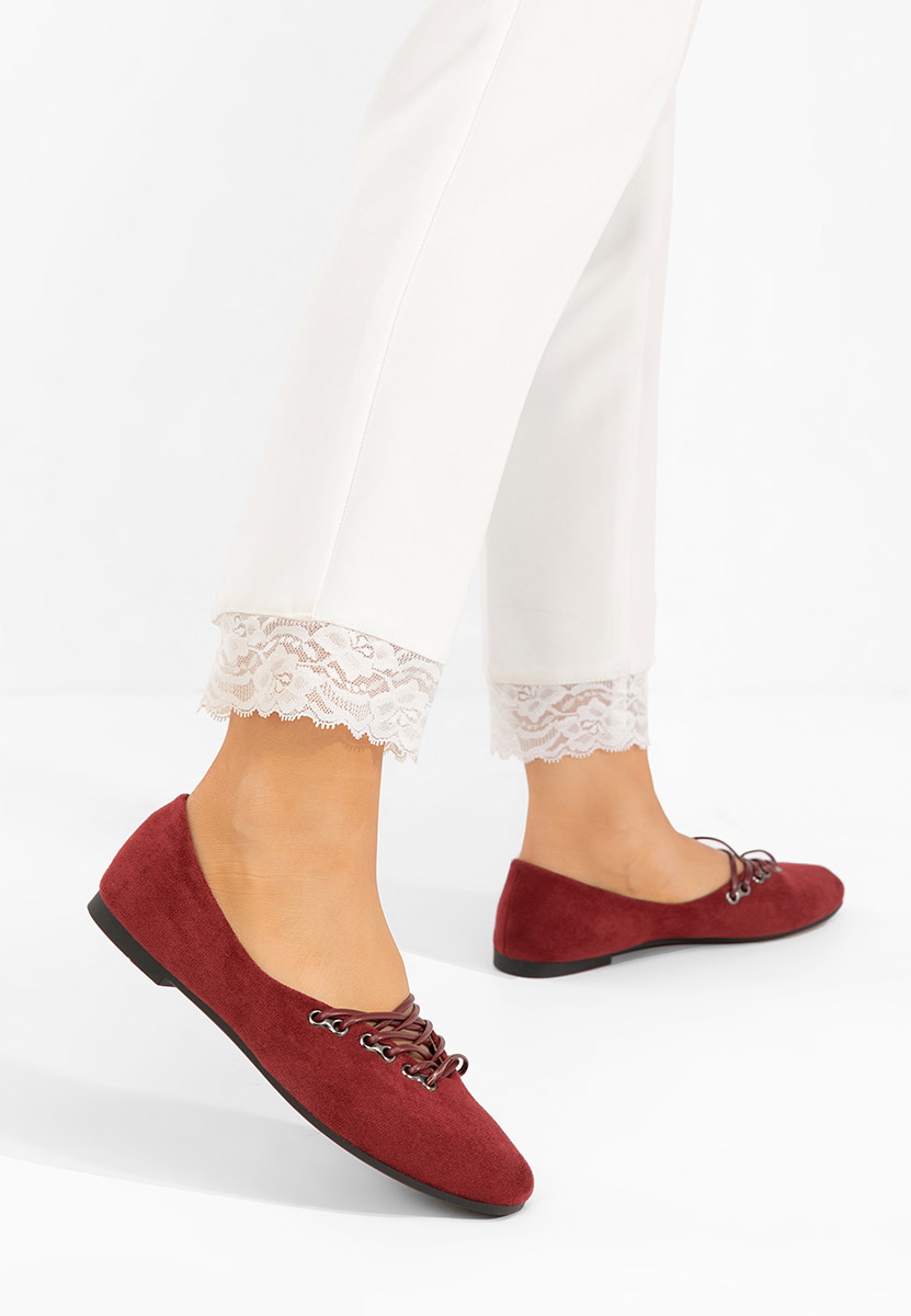 Дамски балерини Carela червен