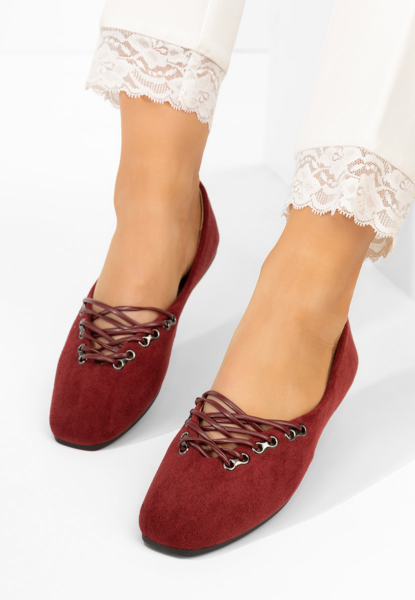 Дамски балерини Carela червен