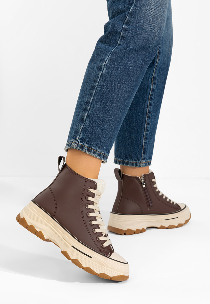 дамски кецове Raviana V7 кафяв