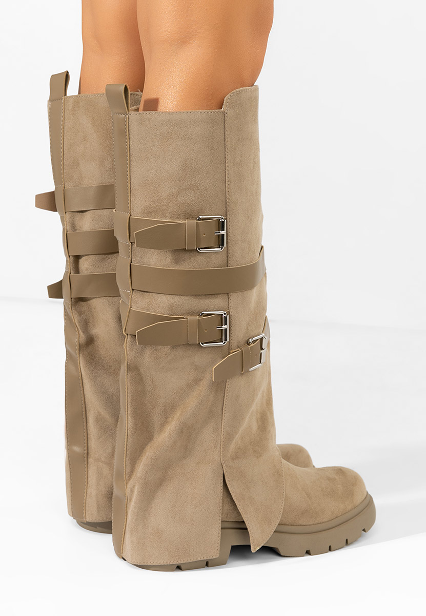 Дамски ботуши Glinara каки