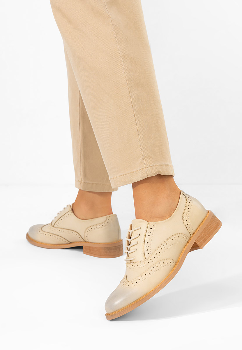 Дамски обувки brogue Cilora бежов