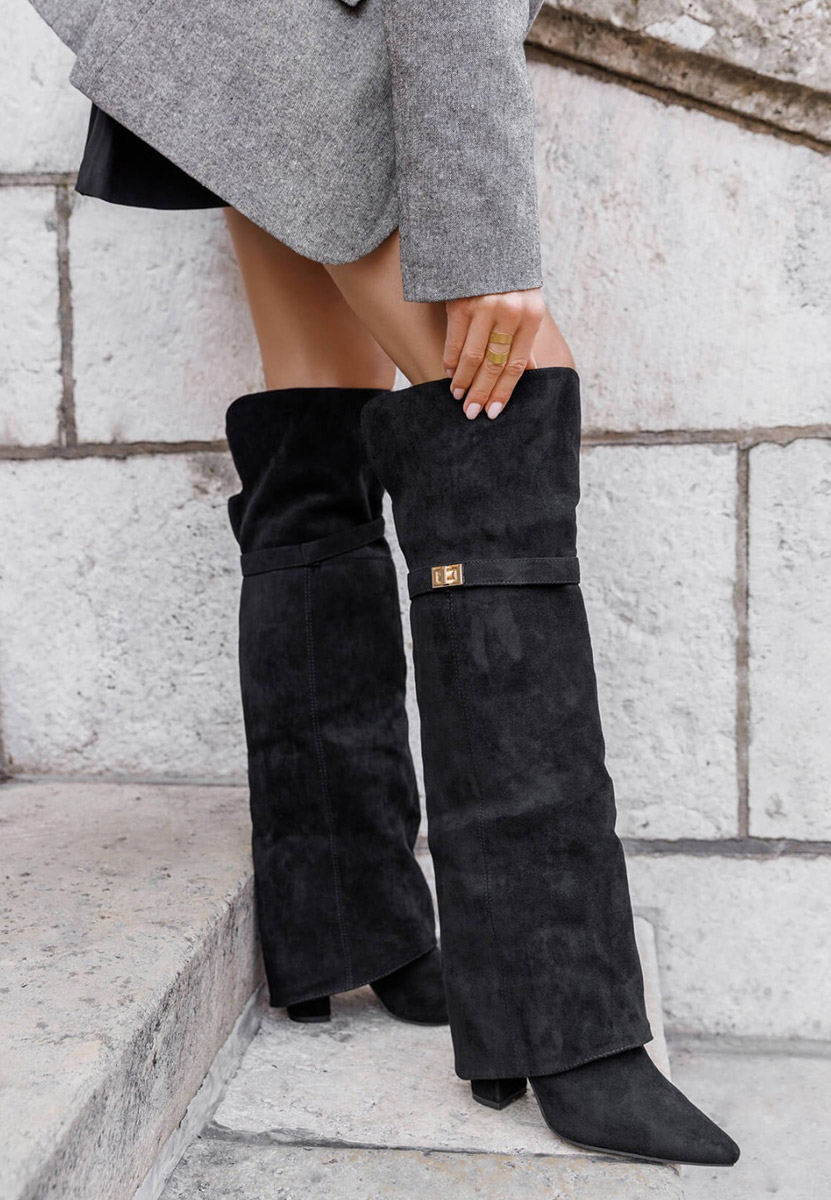 Чизми над коляното Crisia V2 черен