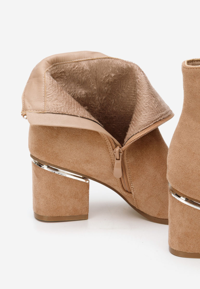 Дамски боти с ток Hoja каки