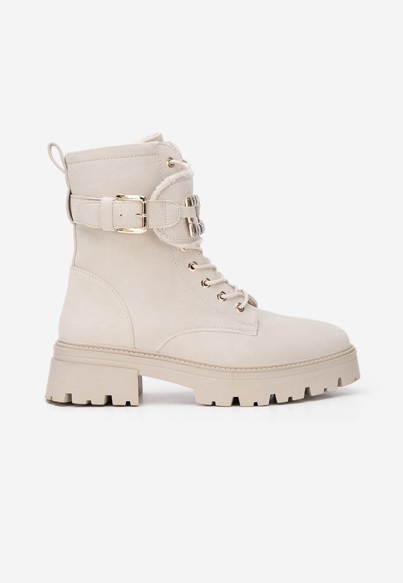 Дамски Боти с връзки Acasia бежов