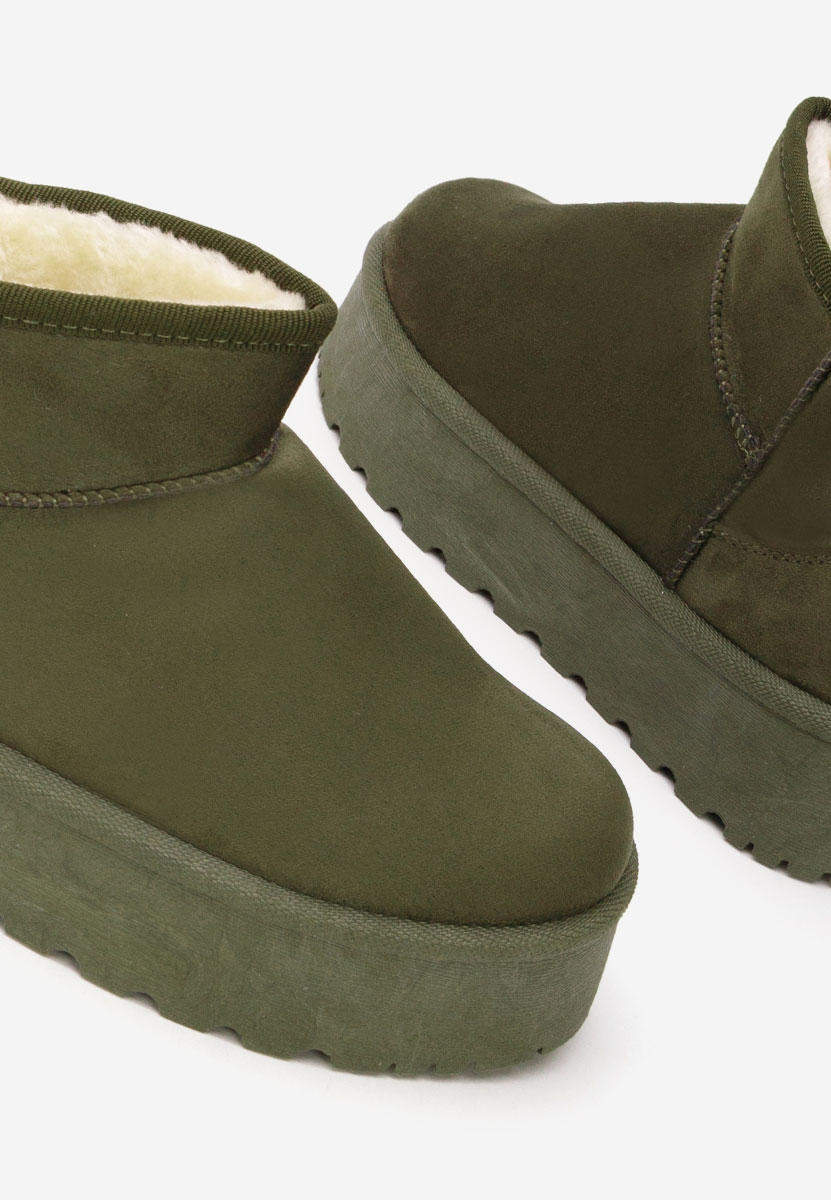 Чизми на платформа Zenaria зелен