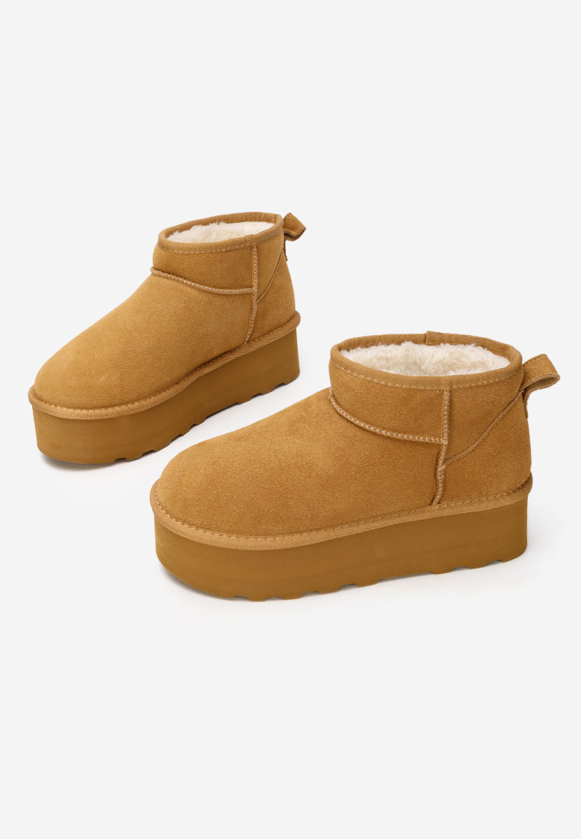 Чизми на платформа Fenoria камел