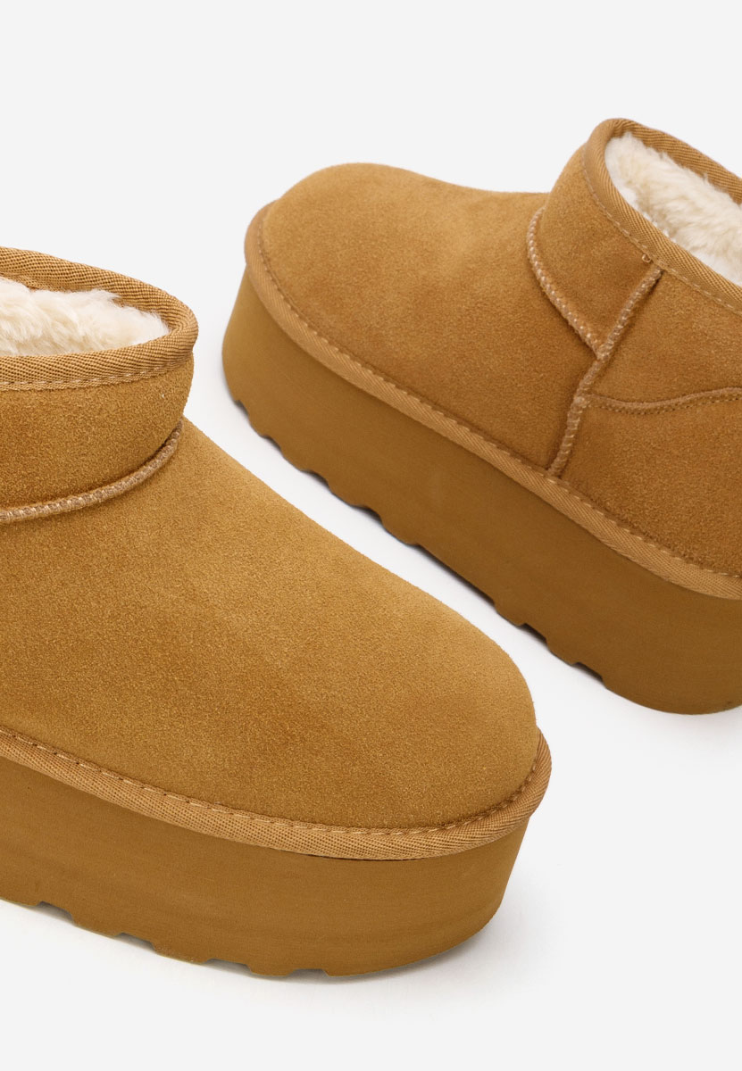 Чизми на платформа Fenoria камел