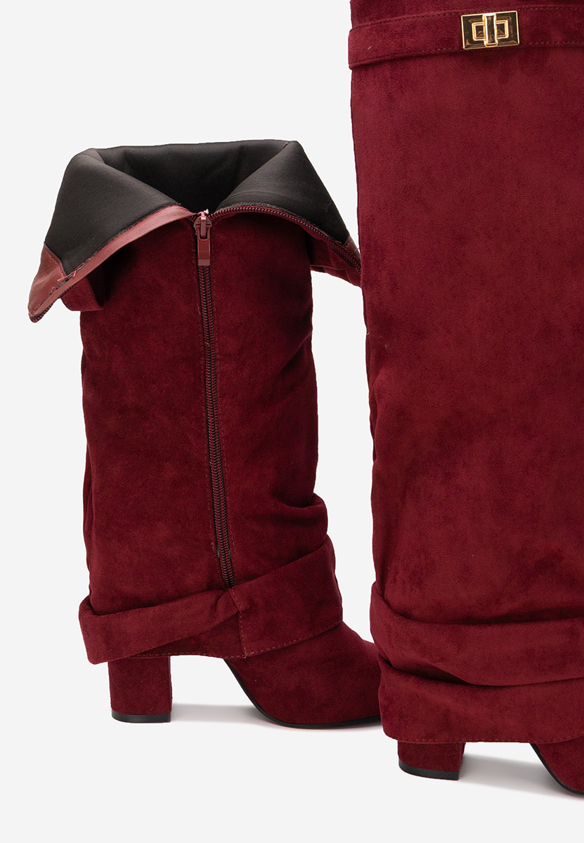 Висок чизми Arliena бордо