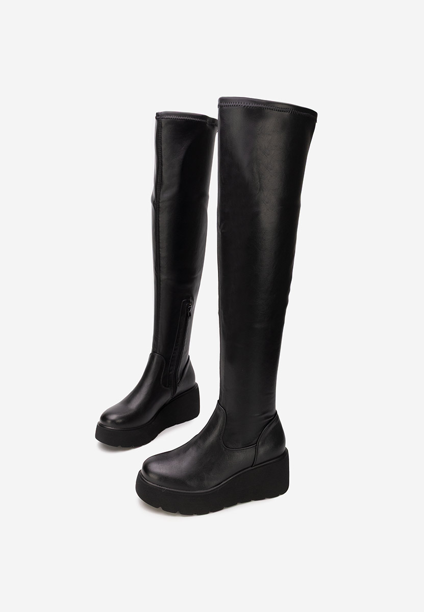 Чизми над коляното Adeona черен