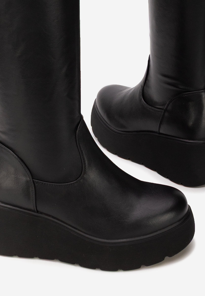 Чизми над коляното Adeona черен