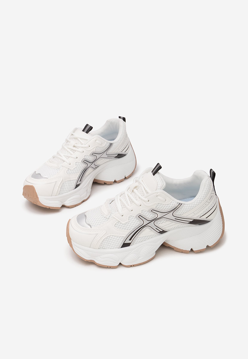 Cникърси на платформа Kaliora бели