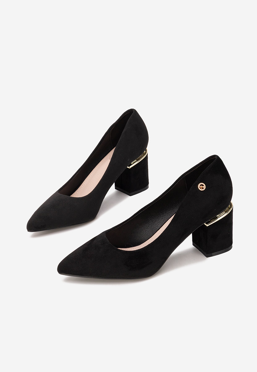 Oбувки с дебел ток Nelia V5 черни