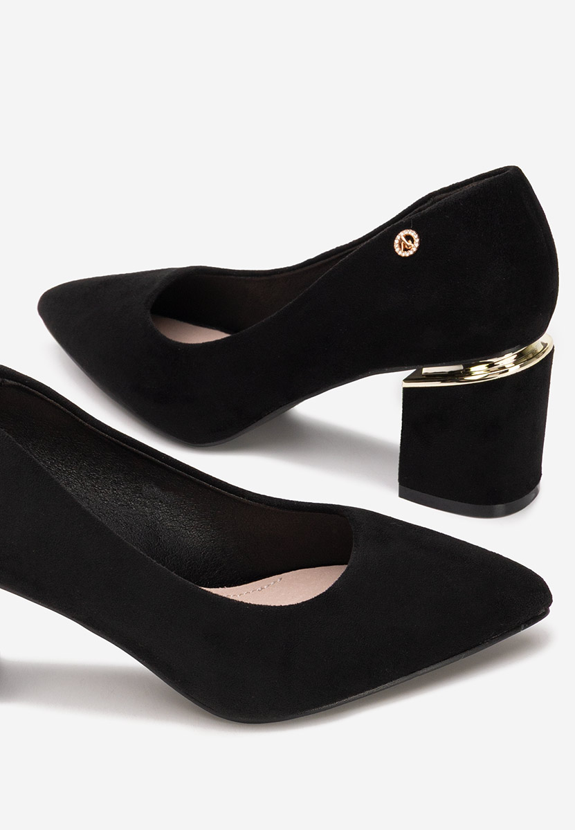 Oбувки с дебел ток Nelia V5 черни