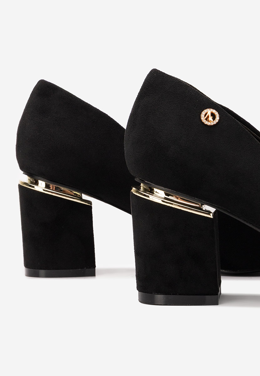 Oбувки с дебел ток Nelia V5 черни