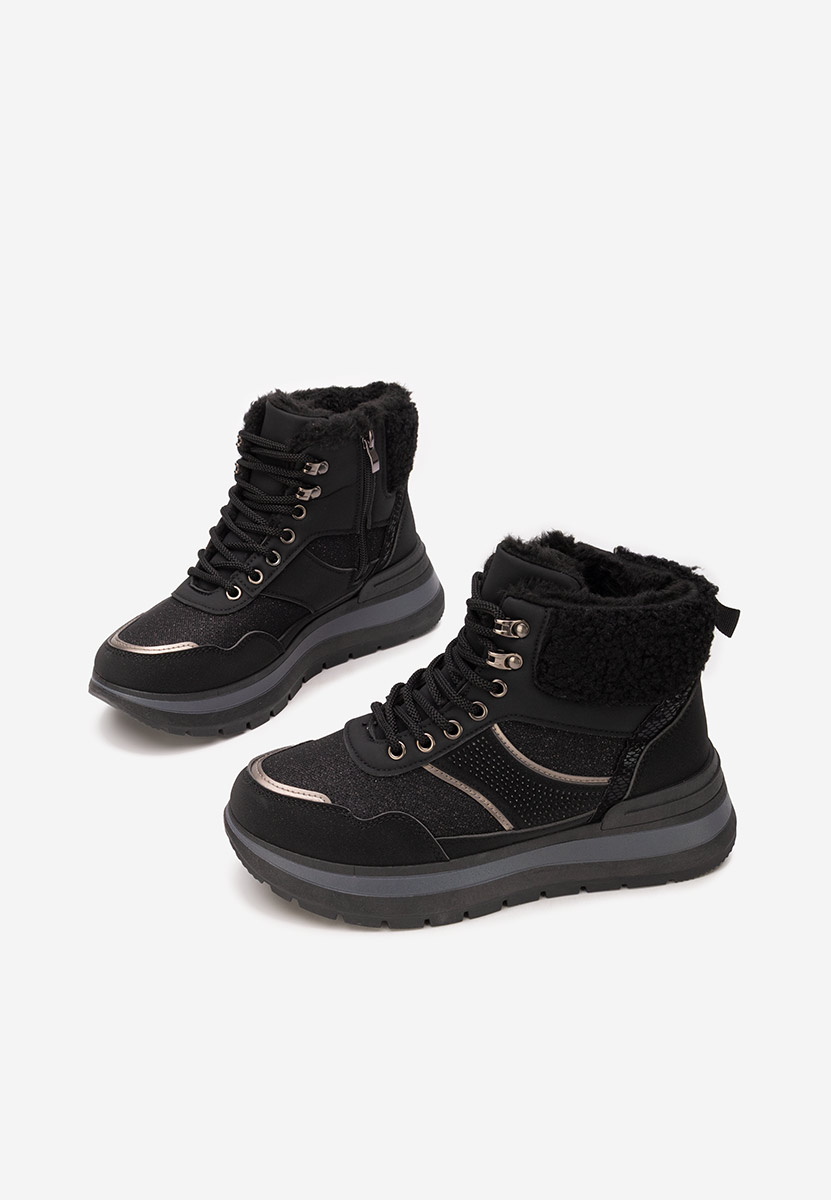 Cникърси на платформа Nabila черни