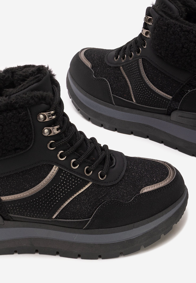 Cникърси на платформа Nabila черни